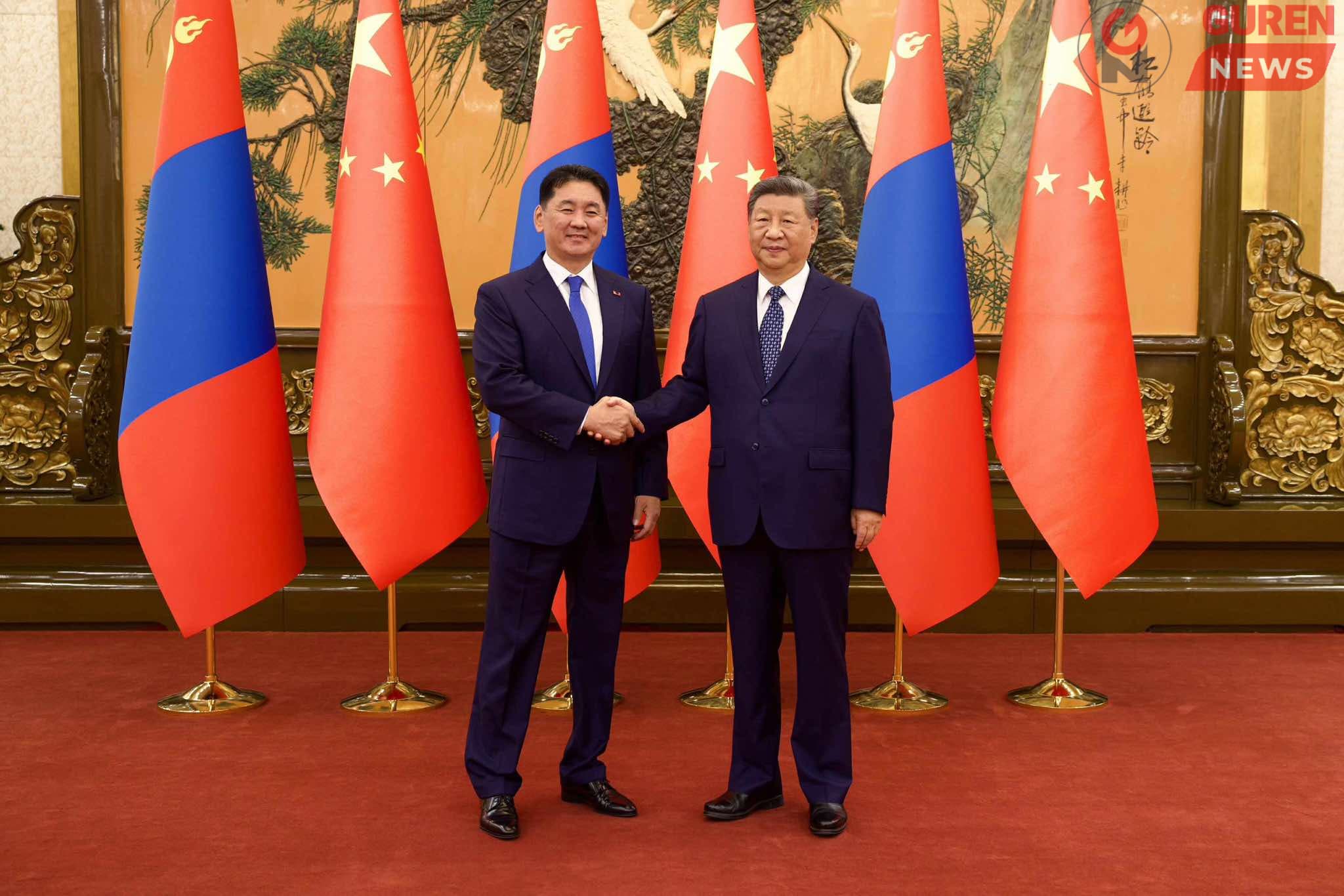 Ерөнхийлөгч У.Хүрэлсүх Бүгд Найрамдах Хятад Ард Улсын дарга Ши Жиньпинтэй уулзлаа