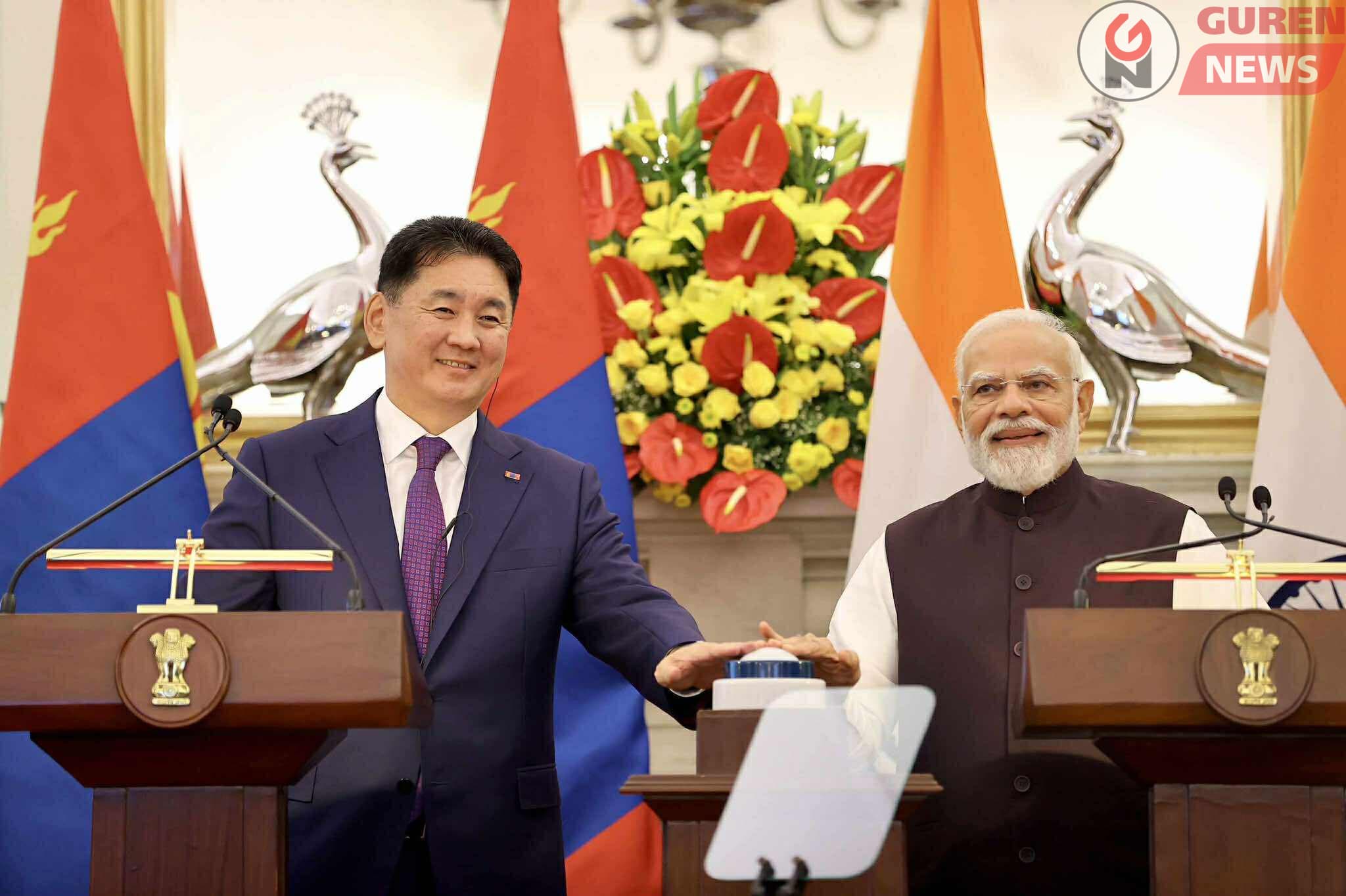 Монгол Улс, Бүгд Найрамдах Энэтхэг Улсын харилцаа, хамтын ажиллагааг өргөжүүлэн хөгжүүлэх баримт бичгүүдэд гарын үсэг зурлаа