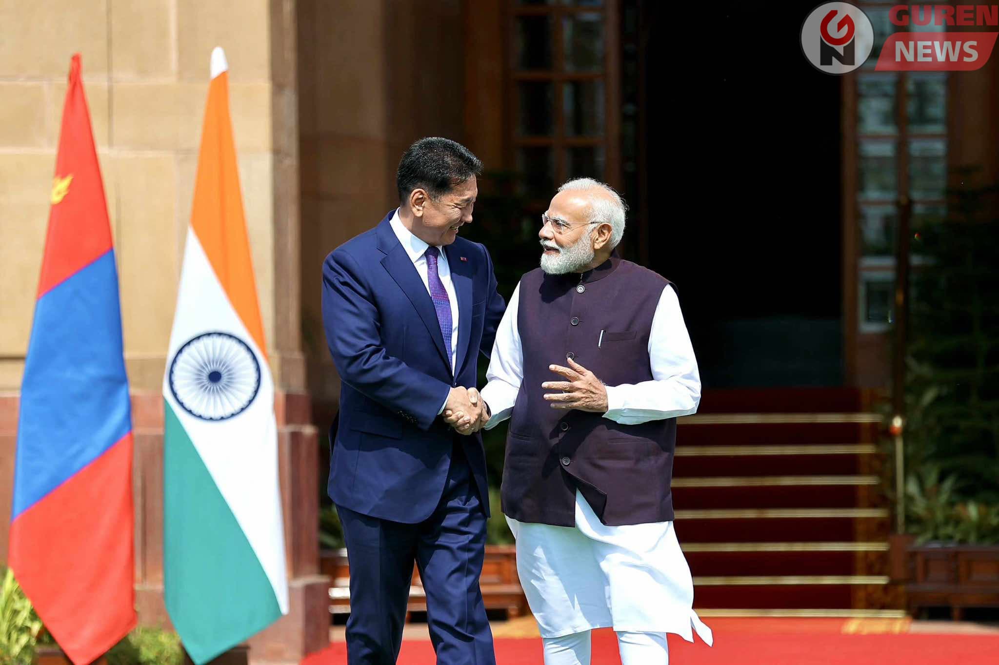 Ерөнхийлөгч У.Хүрэлсүхийг БНЭУ-ын Ерөнхий сайд Нарендра Моди угтлаа