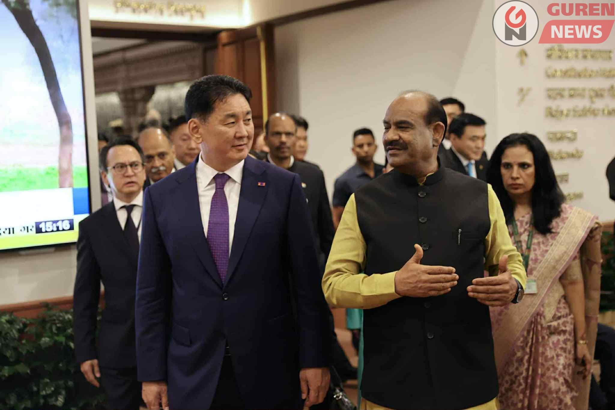 Ерөнхийлөгч У.Хүрэлсүхэд Бүгд Найрамдах Энэтхэг Улсын Парламентын Доод танхимын дарга Ом Бирла бараалхав