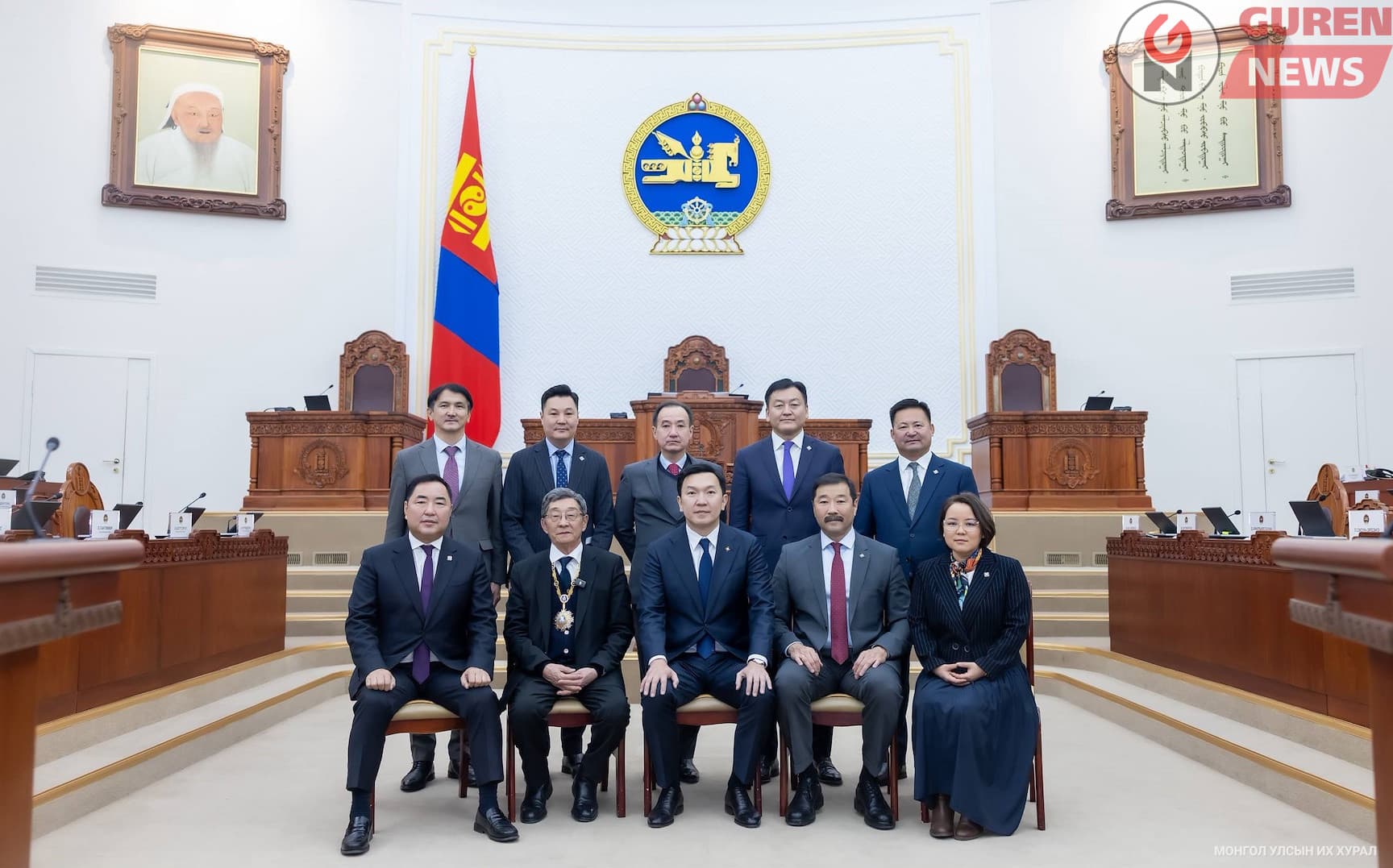 УИХ-ын дарга, гишүүд “Чингис хаан” одонт Академич С.Нарангэрэлд хүндэтгэл үзүүллээ