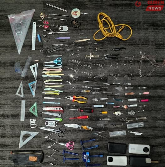 Төв цэнгэлдэхэд болсон тоглолтын үеэр хураасан эд зүйлс